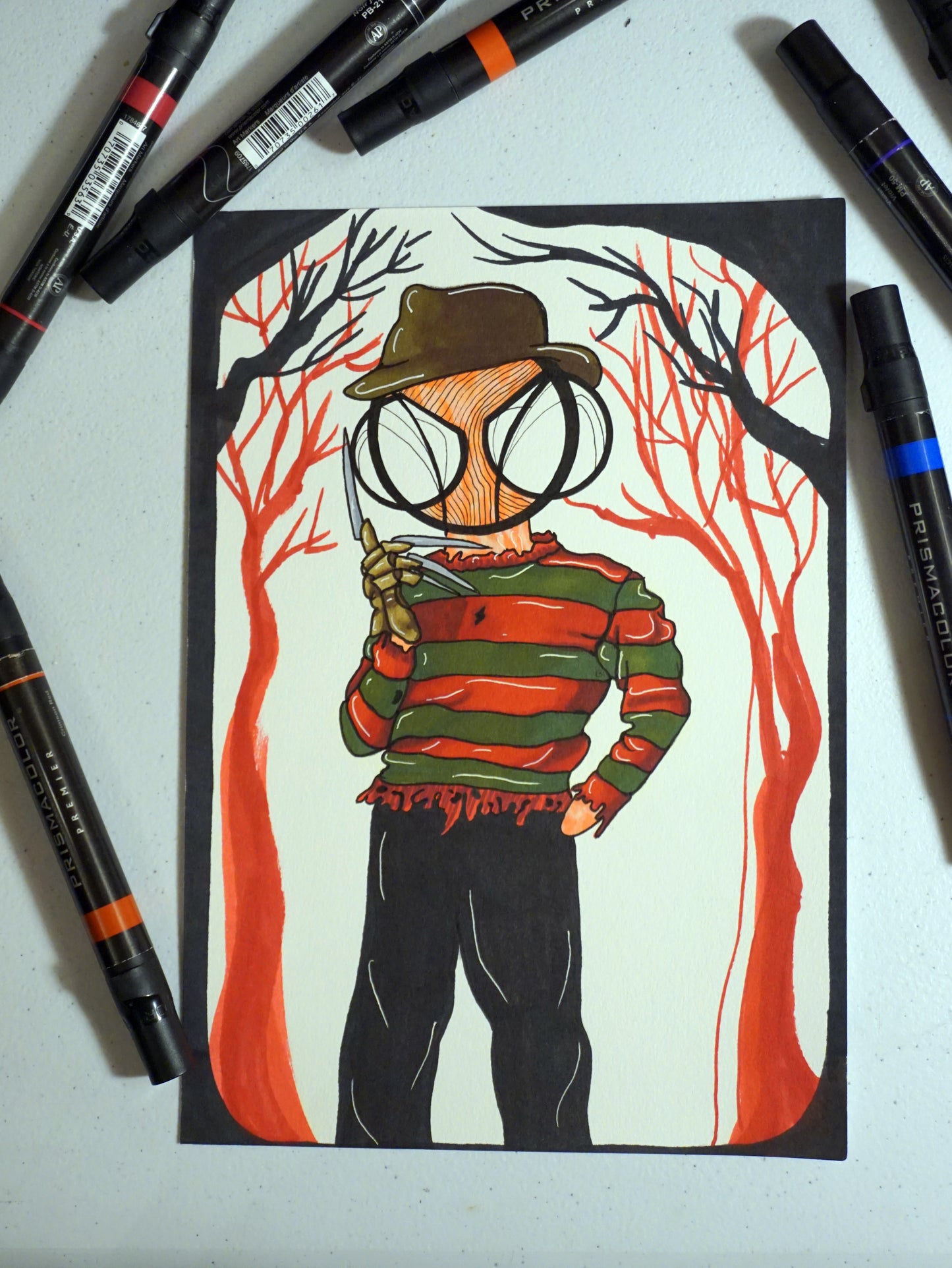 Freddy Kruegar 8x10 original art print by Harth Creations Hannah Arthur